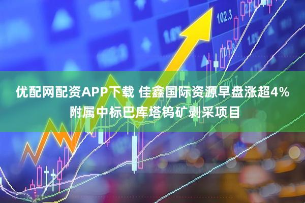 优配网配资APP下载 佳鑫国际资源早盘涨超4% 附属中标巴库塔钨矿剥采项目